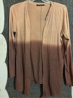 Maurices Beige to Brown Ombre Open Cardigan